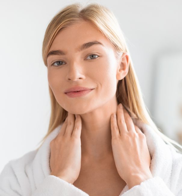 Patient showing refreshed skin after BioRePeel treatment with minimal downtime and gentle post-treatment care.